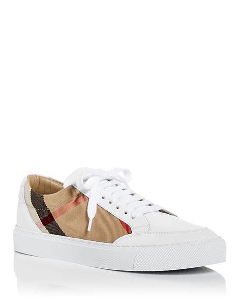 burberry salmond vintage check sneakers|burberry panelled low top sneakers.